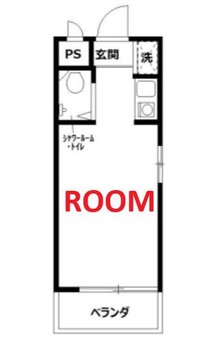 パレス天王町(ワンルーム/3階)の間取り写真