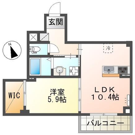 千葉市中央区2丁目店舗マンション(1LDK/2階)の間取り写真