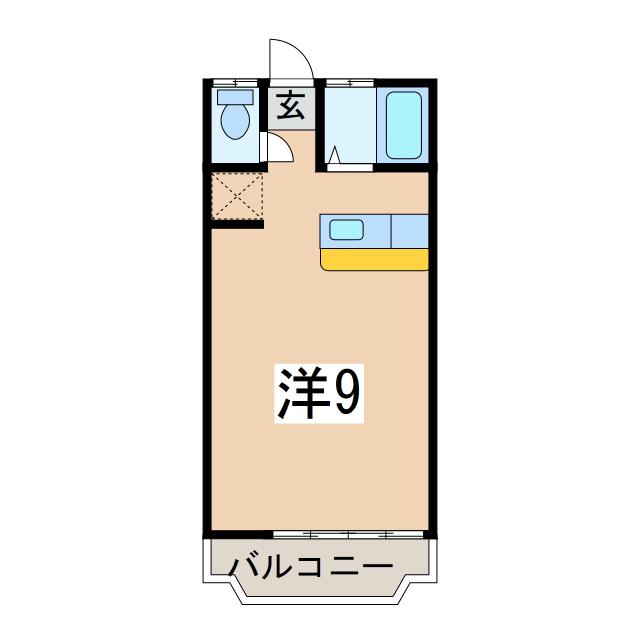 コーポ長谷川(ワンルーム/2階)の間取り写真
