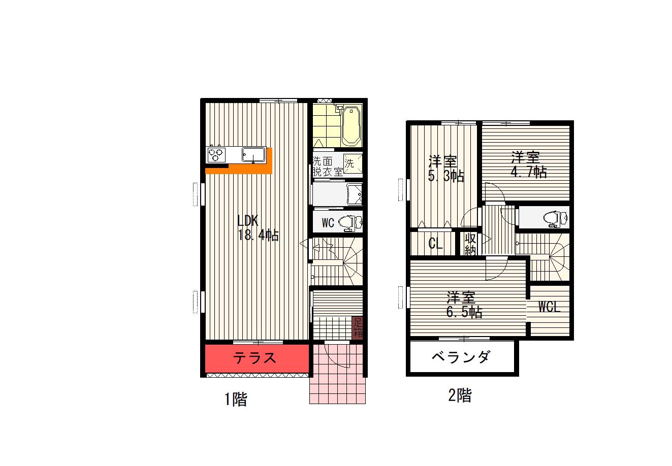 ＪＲ豊肥本線 東海学園前駅 徒歩13分 2階建 築1年(3LDK/1階)の間取り写真