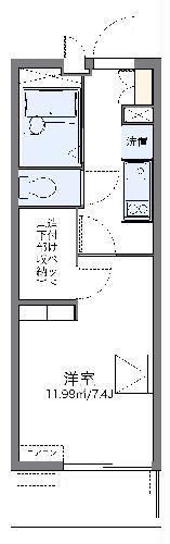 レオパレスアスリートII(1K/4階)の間取り写真