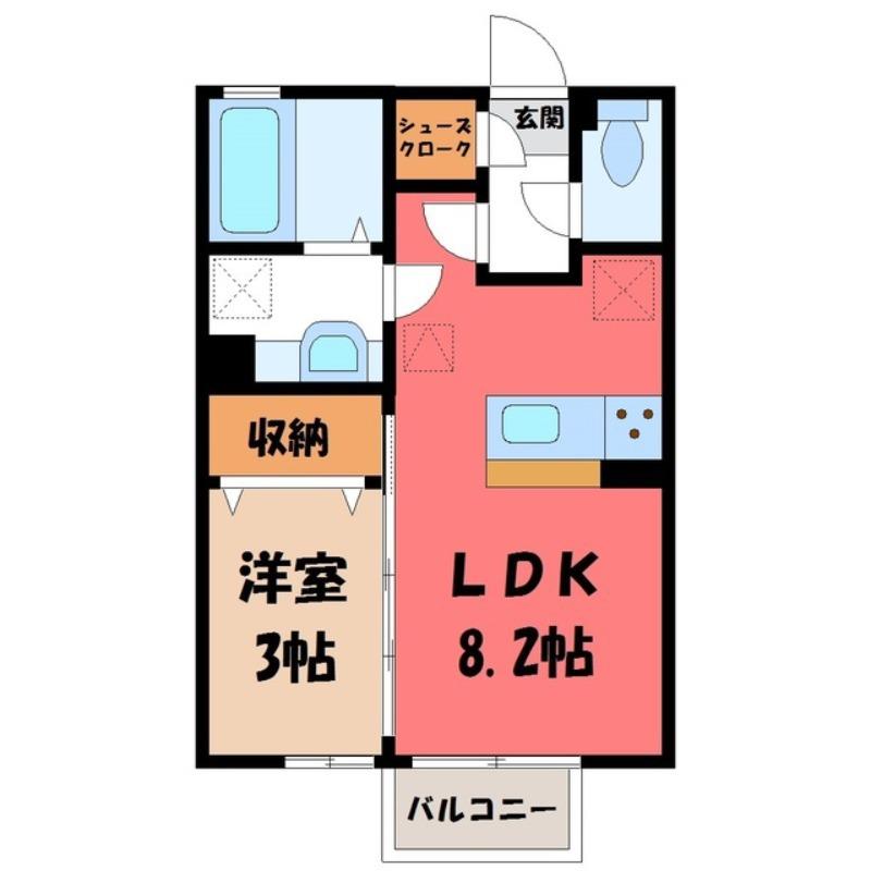 エルンテ(1LDK/1階)の間取り写真