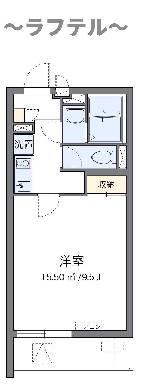 クレイノEXIV II(1K/1階)の間取り写真
