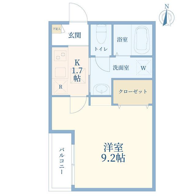 J-MAISON南浦和I(1K/1階)の間取り写真