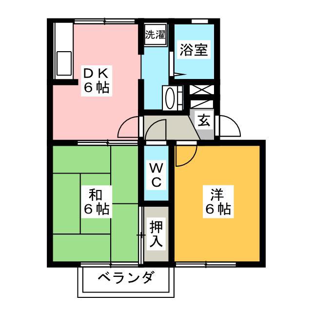 アーバン宮北(2DK/2階)の間取り写真