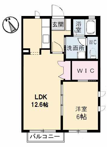 ＪＲ境線 後藤駅 徒歩25分 2階建 築23年(1LDK/1階)の間取り写真