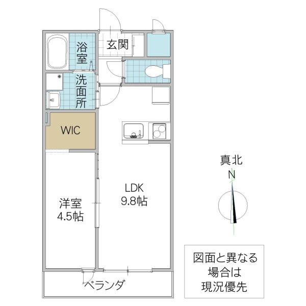 ラウレア(1LDK/2階)の間取り写真