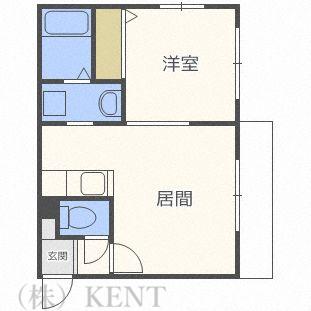 グランディール発寒南(1LDK/3階)の間取り写真