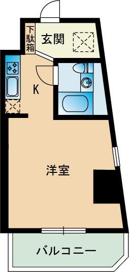 マーブル住吉(ワンルーム/4階)の間取り写真
