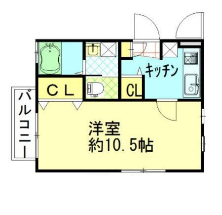 ボン メゾン(1DK/1階)の間取り写真