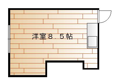 新町浦荘壱番館(ワンルーム/1階)の間取り写真