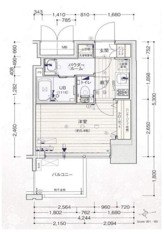 アドバンス上町台プレジール(1K/9階)の間取り写真