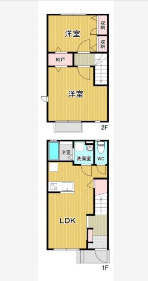 アマーレN棟(2LDK/1階)の間取り写真