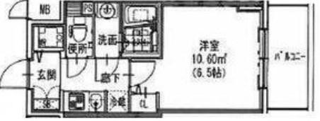 エスレジデンス神戸元町(1K/6階)の間取り写真