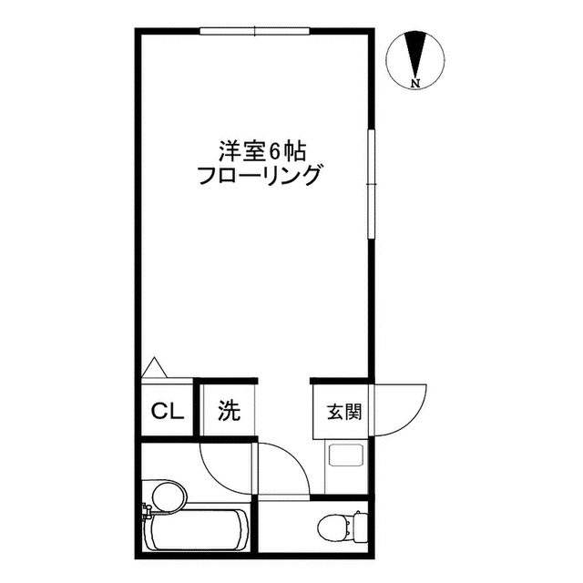 エムハイツ(ワンルーム/1階)の間取り写真