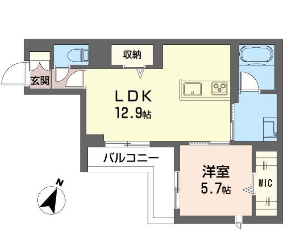 リトルベアー(1LDK/3階)の間取り写真