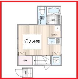コフレ千住大橋(ワンルーム/2階)の間取り写真