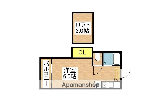 フォルテ別府(ワンルーム/2階)の間取り写真