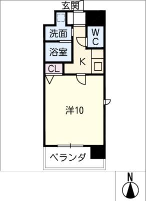 NEO JAPANESQUE出来町(1K/9階)の間取り写真