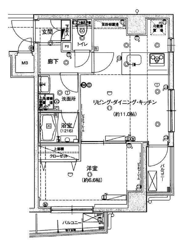 ハーモニーレジデンス東京イーストコア003(1LDK/3階)の間取り写真