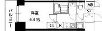 S-RESIDENCE江坂(1K/14階)の間取り写真