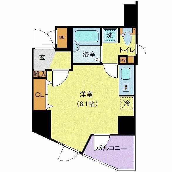 プリズムスクエア本駒込(ワンルーム/3階)の間取り写真