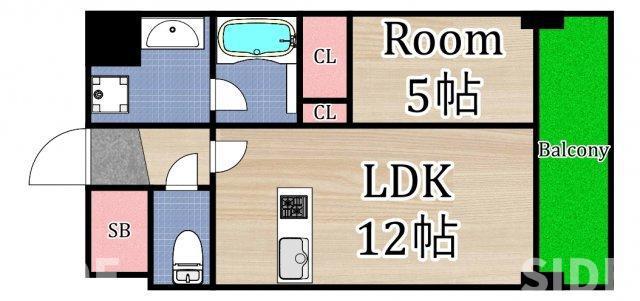 スプレンダースマイル(1LDK/2階)の間取り写真