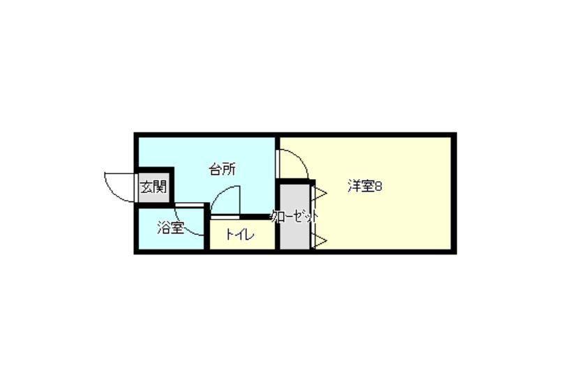 シティハイムモルゲン(1K/1階)の間取り写真