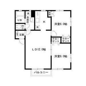 エミネンス(2LDK/1階)の間取り写真
