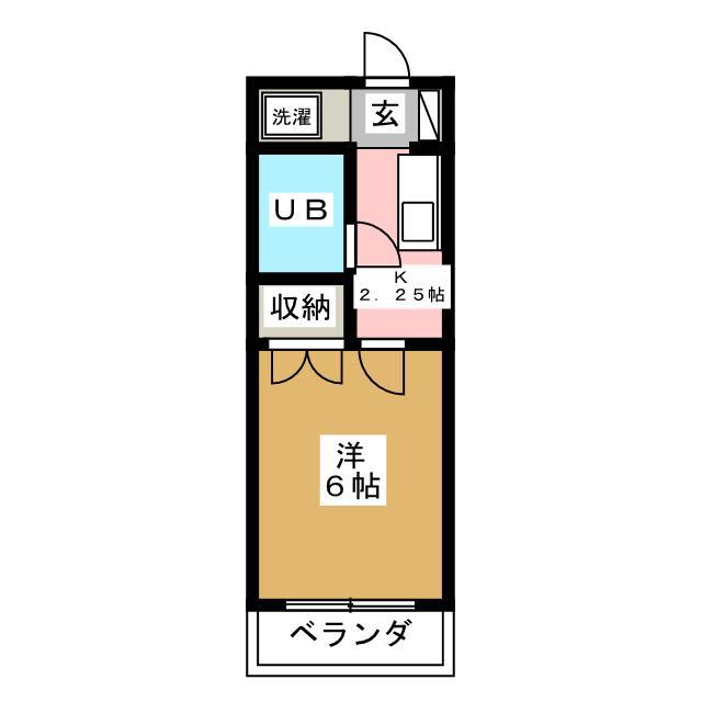 コーポ三輪(1K/2階)の間取り写真