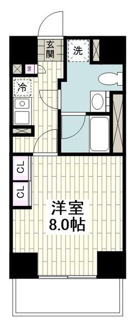 ACCESS湘南平塚(1K/12階)の間取り写真