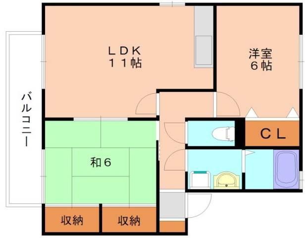 タッチアネックス(2LDK/1階)の間取り写真