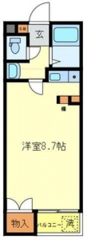 ハイツMISHIMA(ワンルーム/1階)の間取り写真