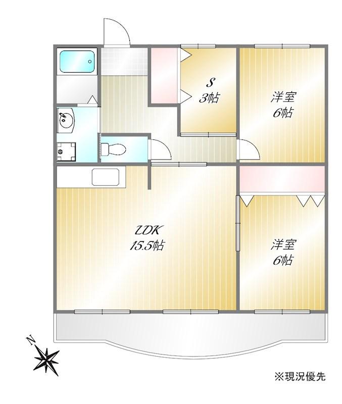 リヴェール成瀬台II(2SLDK/2階)の間取り写真