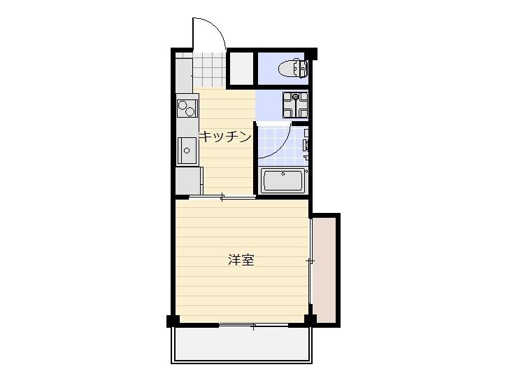 秋桜29(1K/3階)の間取り写真