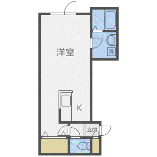 RT-III(1K/2階)の間取り写真
