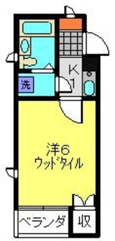 メゾンテラサキ(1K/2階)の間取り写真