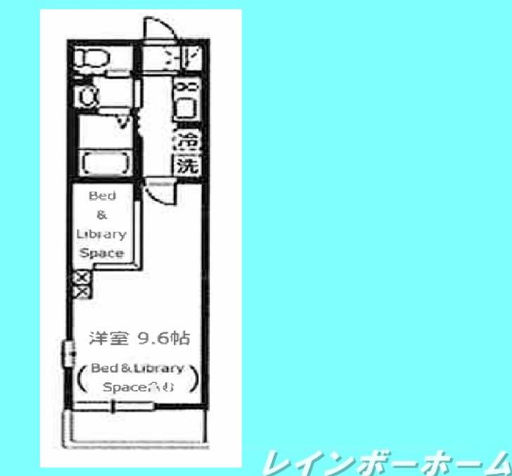フラットおおたかの森(1K/3階)の間取り写真