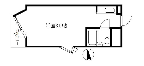 東京ベイサイド(ワンルーム/8階)の間取り写真