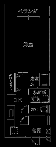 リンカーフェルトDREI(1DK/1階)の間取り写真