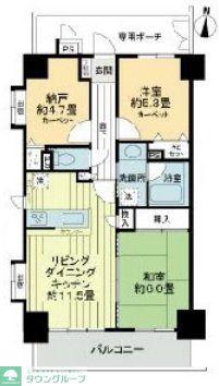 ライオンズマンション本川越駅前(2SLDK/3階)の間取り写真