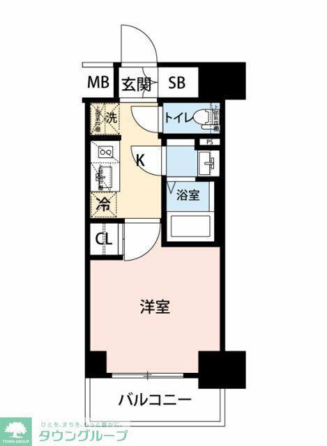 マイナビSTAY横濱南(1K/4階)の間取り写真