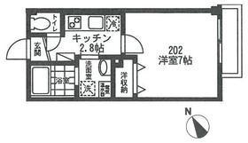 ソルビオス椎名町(1K/2階)の間取り写真