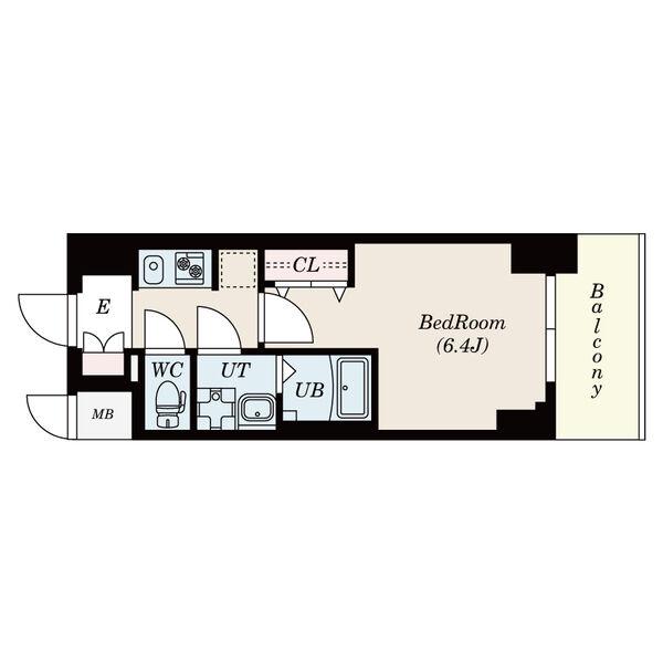 S-RESIDENCE平安通(1K/12階)の間取り写真