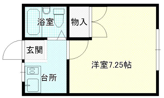 コーポ高橋(1K/2階)の間取り写真