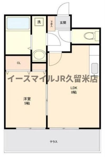 ランドベアー21II(1LDK/2階)の間取り写真