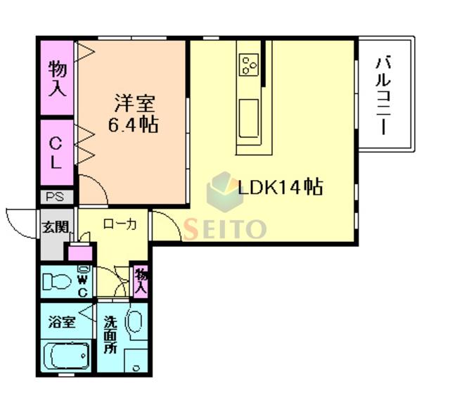 MIJAS豊中駅前(1LDK/1階)の間取り写真