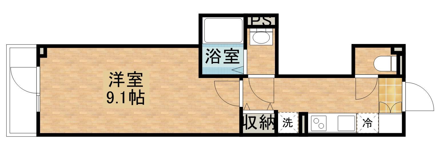 SUNFLOWER宿郷(1K/3階)の間取り写真