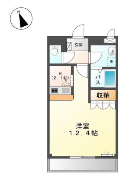 ヴェニール紀ノ川(1K/1階)の間取り写真