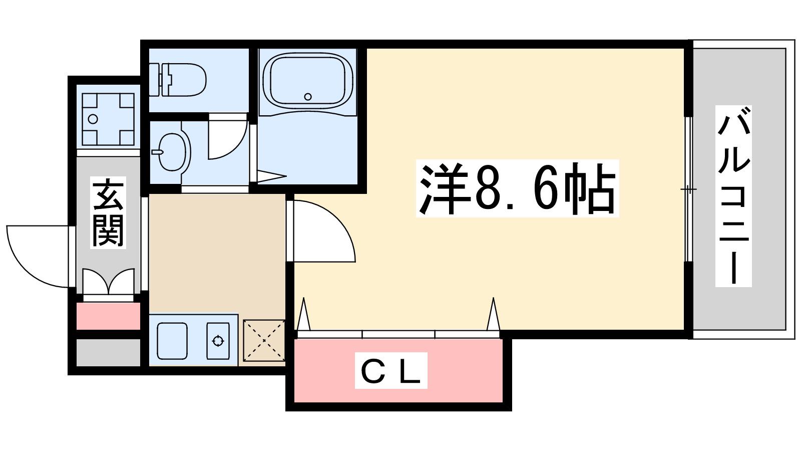 エムプラザ新大阪壱番館(1K/10階)の間取り写真